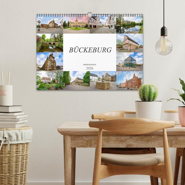Produktbild: B&uuml;ckeburg Impressionen (Wandkalender 2026 DIN A3 quer), CALVENDO Monatskalender