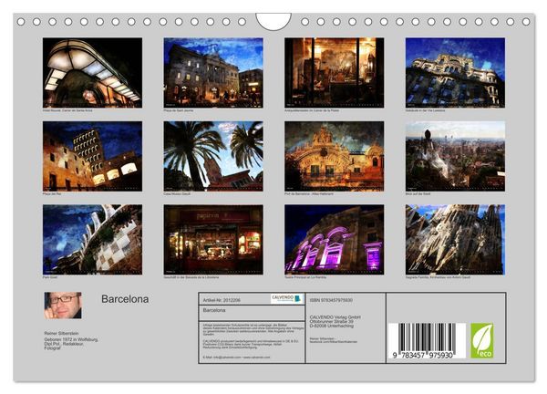Produktbild: Barcelona (Wandkalender 2026 DIN A4 quer), CALVENDO Monatskalender