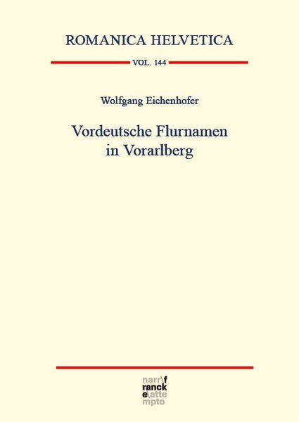Produktbild: Vordeutsche Flurnamen in Vorarlberg