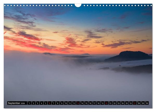 Produktbild: Nebelwelten S&auml;chsische Schweiz (Wandkalender 2026 DIN A3 quer), CALVENDO Monatskalender