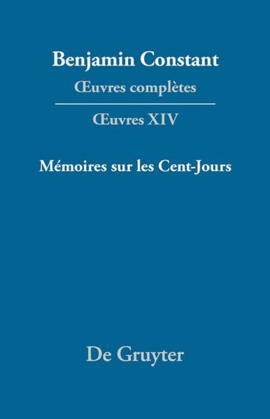 Produktbild: M&eacute;moires sur les Cent-Jours