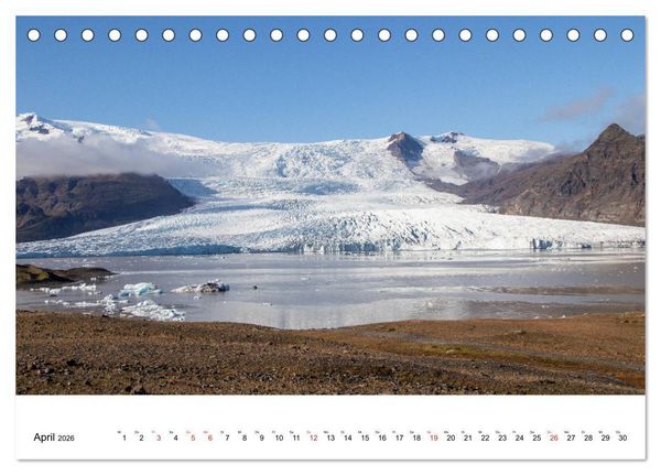 Produktbild: ISLAND Atemberaubende Natur aus Feuer und Eis (Tischkalender 2026 DIN A5 quer), CALVENDO Monatskalender