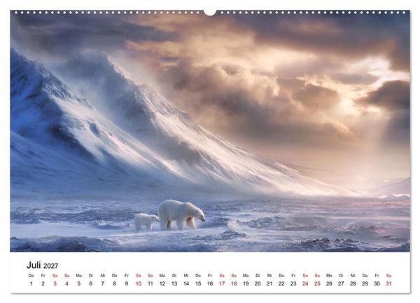 Produktbild: K&ouml;nige des Nordens - Begegnungen mit Eisb&auml;ren (Wandkalender 2027 DIN A2 quer), CALVENDO Monatskalender