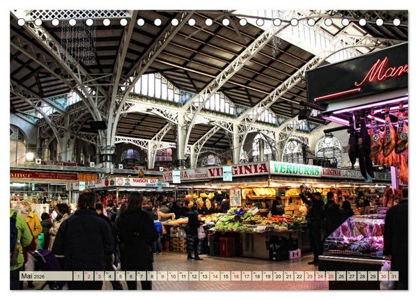 Produktbild: Valencia - sehenswert bei Tag und bei Nacht (Tischkalender 2026 DIN A5 quer), CALVENDO Monatskalender