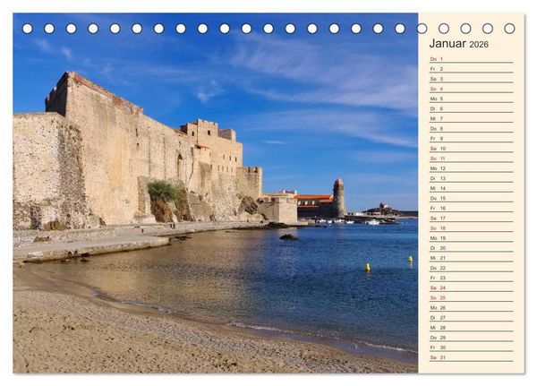 Produktbild: Collioure - Perle der Cote Vermeille (Tischkalender 2026 DIN A5 quer), CALVENDO Monatskalender