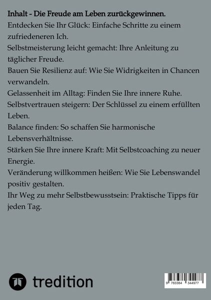 Produktbild: Die Freude am Leben zur&uuml;ckgewinnen