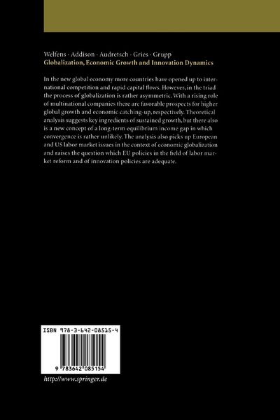 Produktbild: Globalization, Economic Growth and Innovation Dynamics
