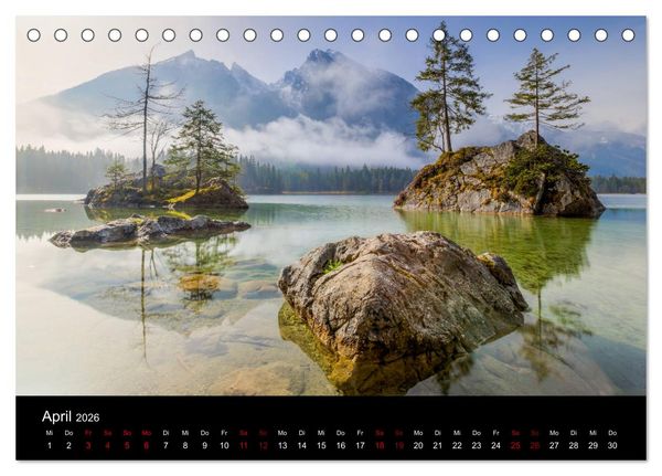 Produktbild: Licht &uuml;ber Alpenlandschaften (Tischkalender 2026 DIN A5 quer), CALVENDO Monatskalender