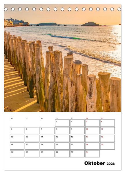 Produktbild: Malerische Bretagne - Reiseplaner (Tischkalender 2026 DIN A5 hoch), CALVENDO Monatskalender