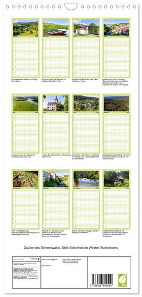 Produktbild: Familienplaner 2026 - Zauber des B&ouml;hmerwalds. Stille Sch&ouml;nheit im Westen Tschechiens mit 5 Spalten (Wandkalender, 21 x 45 cm) CALVENDO
