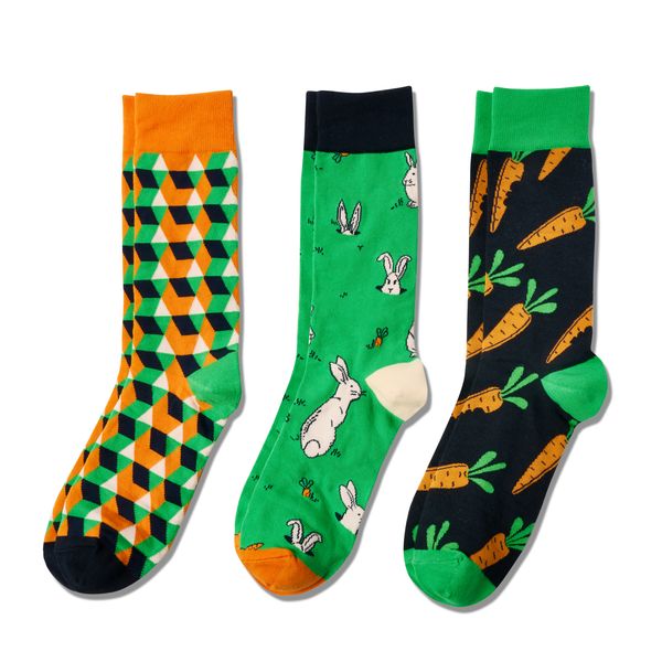 Socken im Eierkarton, 3er Set, Größe 41-46