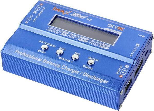 SKYRC B6DC V2 Modellbau-Ladegerät 6 A Blei, LiFePO, LiHV, LiIon, LiPo, NiCd, NiMH Timer-Abschaltung, Temperaturüberwachung, Grafische Anzeige