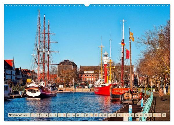 Produktbild: Sch&ouml;ne H&auml;fen in Deutschland von Greetsiel bis Lindau (Wandkalender 2026 DIN A2 quer), CALVENDO Monatskalender