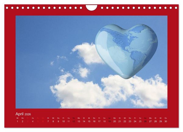 Produktbild: Botschaften mit Herz! (Wandkalender 2026 DIN A4 quer), CALVENDO Monatskalender
