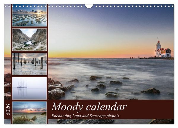 Produktbild: Moody calendar (Wall Calendar 2026 DIN A3 landscape), CALVENDO 12 Month Wall Calendar