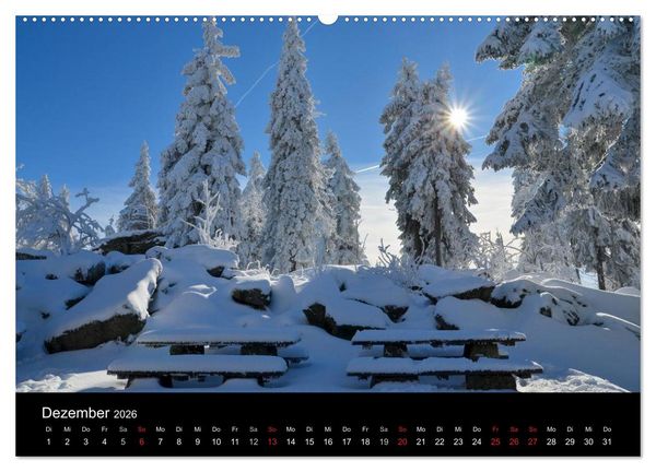 Produktbild: Rund um den Ochsenkopf (hochwertiger Premium Wandkalender 2026 DIN A2 quer), Kunstdruck in Hochglanz