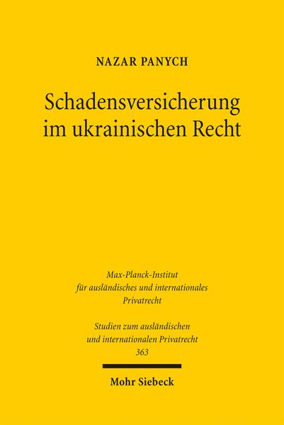 Produktbild: Schadensversicherung im ukrainischen Recht