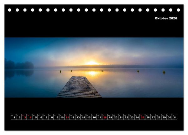 Produktbild: Weitblicke - Panoramen (Tischkalender 2026 DIN A5 quer), CALVENDO Monatskalender