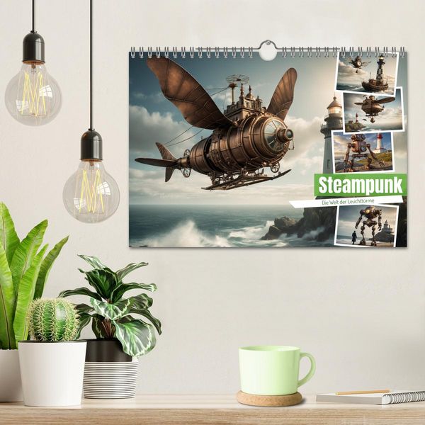 Produktbild: Steampunk - Die Welt der Leuchtt&uuml;rme (Wandkalender 2026 DIN A4 quer), CALVENDO Monatskalender