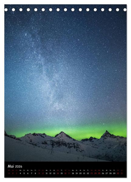 Produktbild: Polarlichtkalender (Tischkalender 2026 DIN A5 hoch), CALVENDO Monatskalender