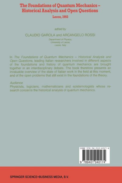Produktbild: The Foundations of Quantum Mechanics