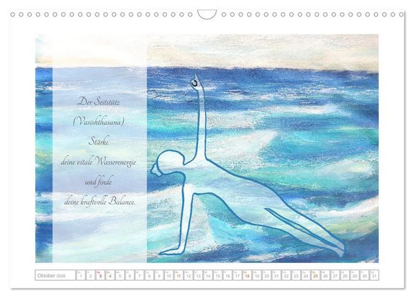 Produktbild: Yoga Elementarkr&auml;fte - Yoga Asanas zu den vier Elementen (Wandkalender 2026 DIN A3 quer), CALVENDO Monatskalender