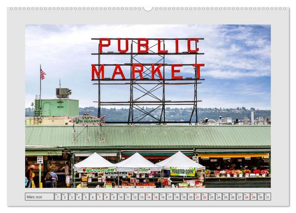 Produktbild: SEATTLE Unvergessliche Tour durch die Stadt und das Umland (hochwertiger Premium Wandkalender 2026 DIN A2 quer), Kunstdruck in Hochglanz