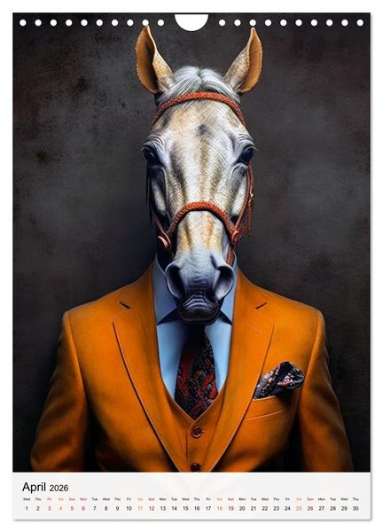 Produktbild: Stylish Horses (Wall Calendar 2026 DIN A4 portrait), CALVENDO 12 Month Wall Calendar