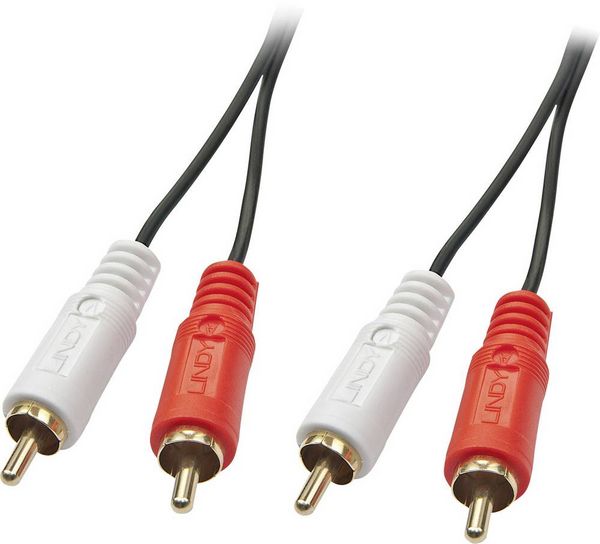 Produktbild: LINDY 35661 Cinch Audio Anschlusskabel [2x Cinch-Stecker - 2x Cinch-Stecker] 2.00 m Schwarz