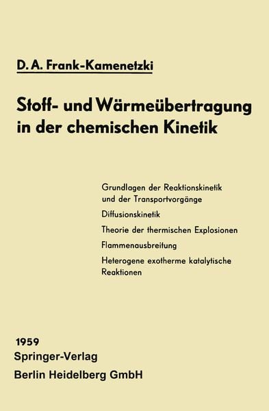 Produktbild: Stoff- und W&auml;rme&uuml;bertragung in der chemischen Kinetik