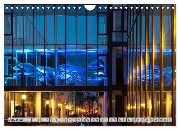 Produktbild: Es wird Nacht in Duisburg (Wandkalender 2026 DIN A4 quer), CALVENDO Monatskalender