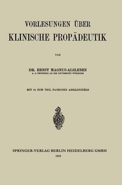 Produktbild: Vorlesungen &uuml;ber Klinische Prop&auml;deutik