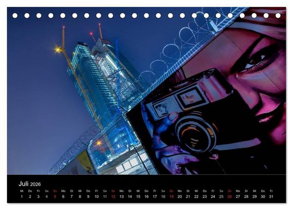 Produktbild: Frankfurt Skylights 2026 (Tischkalender 2026 DIN A5 quer), CALVENDO Monatskalender