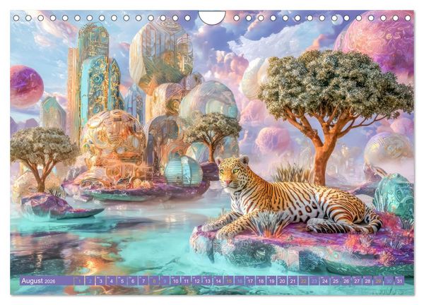 Produktbild: Surreale wunderliche Landschaften - Kreativwerke (Wandkalender 2026 DIN A4 quer), CALVENDO Monatskalender