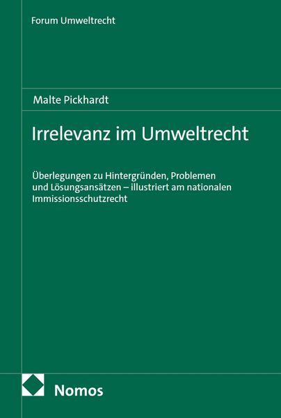 Produktbild: Irrelevanz im Umweltrecht