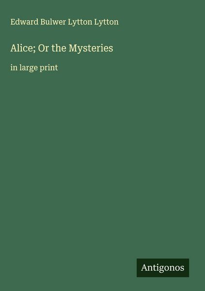 Produktbild: Alice; Or the Mysteries