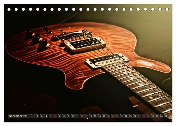 Produktbild: E-Gitarren - einfach cool (Tischkalender 2026 DIN A5 quer), CALVENDO Monatskalender
