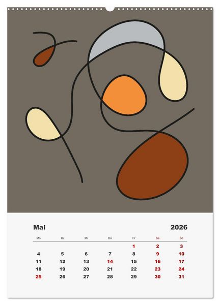 Produktbild: FormArt - Linien und Farben (Wandkalender 2026 DIN A2 hoch), CALVENDO Monatskalender