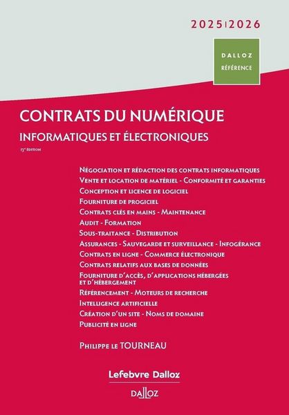 Produktbild: Contrats du num&eacute;rique : informatiques et &eacute;lectroniques : 2025-2026