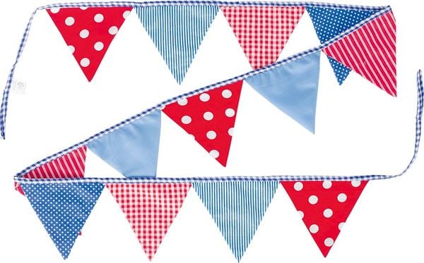 Goki 60768 - Wimpelkette blau-rot