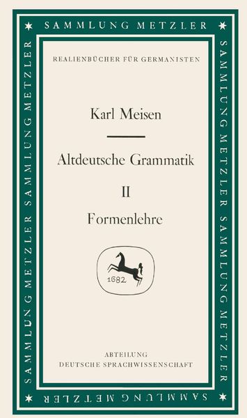 Produktbild: Altdeutsche Grammatik II Formenlehre