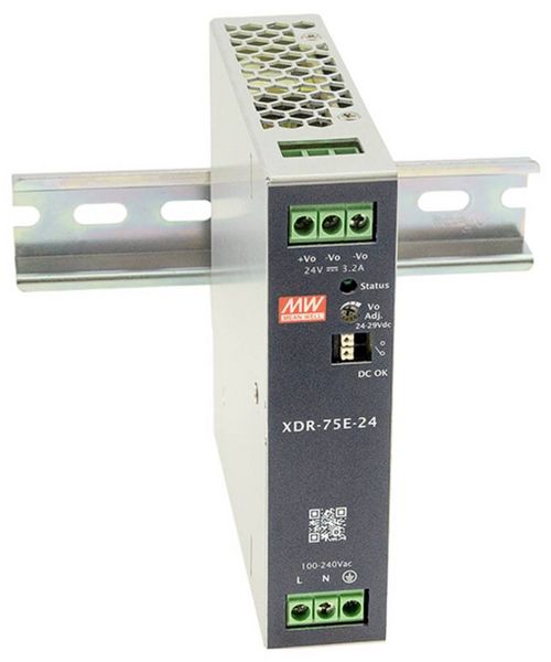 Produktbild: MEAN WELL MW XDR-75E-48 Hutschienen-Netzteil (DIN-Rail) 48V 1.6A 76.8W Inhalt 1St.