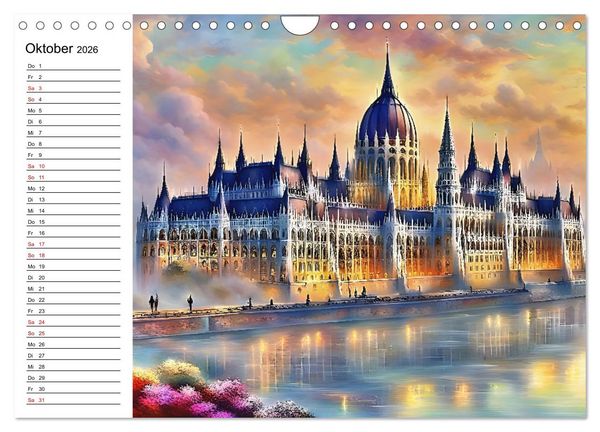 Produktbild: Verwunschene St&auml;dte in Traumwelten (Wandkalender 2026 DIN A4 quer), CALVENDO Monatskalender