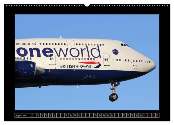 Produktbild: 747 Queen of the Skies (High Quality Premium Wall Calendar 2027 DIN A2 landscape),CALVENDO 12 Month Wall Calendar