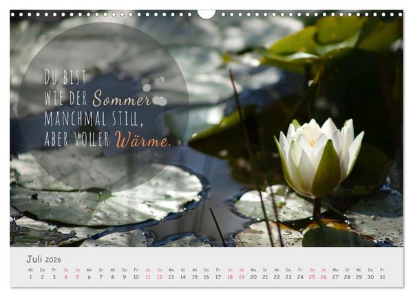 Produktbild: Sanfte Bl&uuml;ten &ndash; leise Worte (Wandkalender 2026 DIN A3 quer), CALVENDO Monatskalender