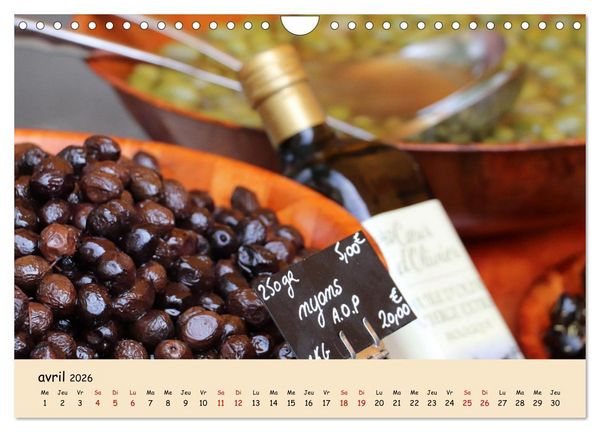 Produktbild: Aux march&eacute;s en France (Calendrier mural 2026 DIN A4 vertical), CALVENDO calendrier mensuel
