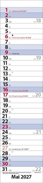 Produktbild: Streifenplaner Compact Blau 2027