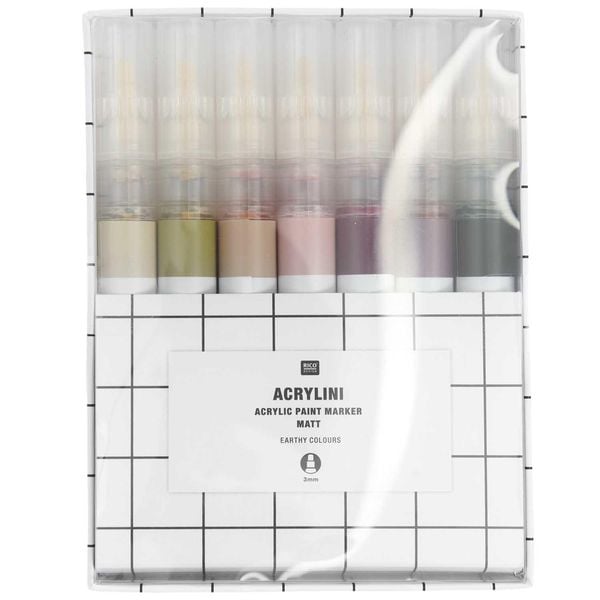 Produktbild: Acrylini Marker Set Earthy Colours, 7 Farben