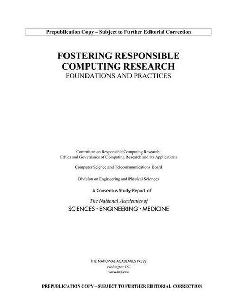 Produktbild: Fostering Responsible Computing Research
