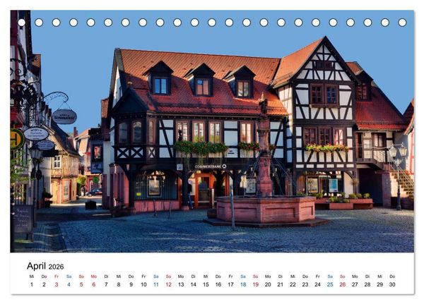 Produktbild: Michelstadt - Fachwerkromantik im Odenwald (Tischkalender 2026 DIN A5 quer), CALVENDO Monatskalender